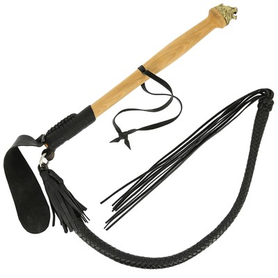 Нагайка Донская с металлическим навершием  (бук, натуральная кожа) 7121