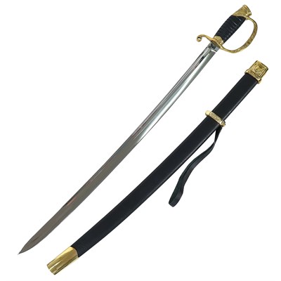 Драгунская шашка (ножны – латунь, натуральная кожа) 2556