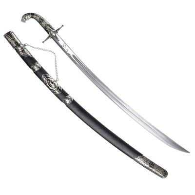 Кавказская сабля ручной работы Персия (ножны – мельхиор, эмаль, натуральная кожа) 19952