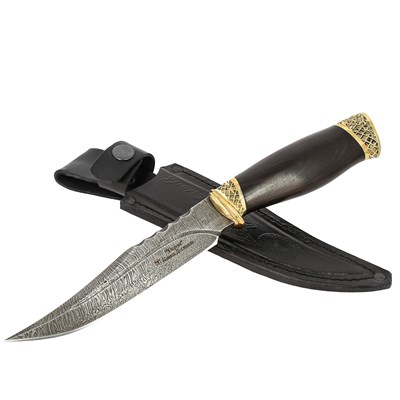 Нож Гюрза (дамасская сталь, рукоять граб) 18417