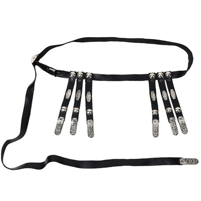 Мужской пояс ручной работы (мельхиор и натуральная кожа) арт.20009 20009