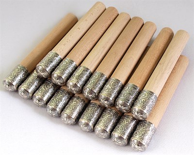 Газыри для черкески набор 16 шт (серебро) 2314