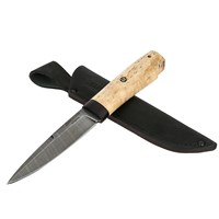 Нож Игла (сталь дамасская, рукоять карельская береза) 13613