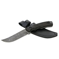 Нож Визирь (дамасская сталь, рукоять стабилизированный граб)
