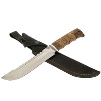 Нож Зубр (сталь 95Х18, рукоять орех, береста) 18494