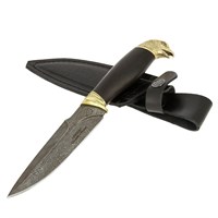 Кизлярский нож разделочный Беркут (дамасская сталь, рукоять граб) 7056