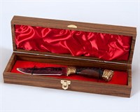 Подарочный футляр для кизлярского туристического ножа (коричневый) 2570