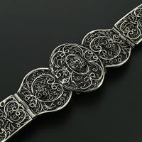 Кавказский пояс (3 элемента, мельхиор) 12078