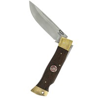 Складной нож Лань (сталь 95Х18, рукоять венге, латунь) 15571