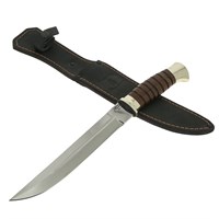 Нож пластунский (сталь 65Х13, рукоять венге, худож. литье) 11261