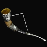 Кавказский рог бычий (отделка - мельхиор) 6018