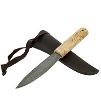 Нож Якутский средний (дамасская сталь, рукоять карельская береза) 15606