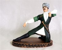 Подарочная статуэтка Зажигающая лезгинка (обожженная глина) 1856