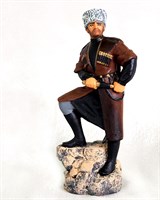 Подарочная статуэтка ручной работы "Джигит" (обожженная глина) 1854