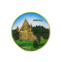 Сувенирная глиняная тарелочка ручной работы "Армения" 9128