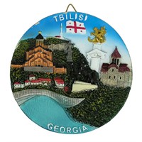 Сувенирная глиняная тарелочка ручной работы "Грузия"