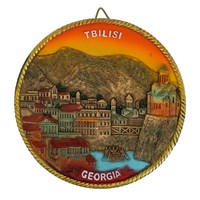 Сувенирная глиняная тарелочка ручной работы "Тбилиси"