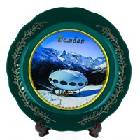 сувенирная тарелка "Домбай" большая №1 3124