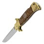 Складной нож Финка НКВД Звезда (сталь Х12МФ, рукоять стабилизированная карельская береза, латунь) 16938