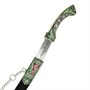 Кинжал (турецкий ятаган) Янычар (ножны мельхиор, эмаль, натуральная кожа) 6852