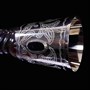 Элитный рог кавказского тура с пиалой и медальонами-камнями мельхиоровый 2874