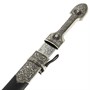 Кавказский кинжал Ирбис №1 (ножны - натуральная кожа, мельхиор) 7739